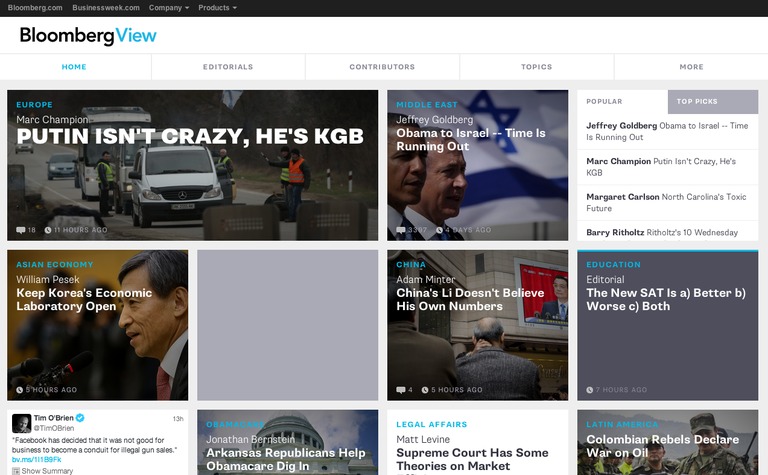 Web Design Inspiration - Bloomberg View