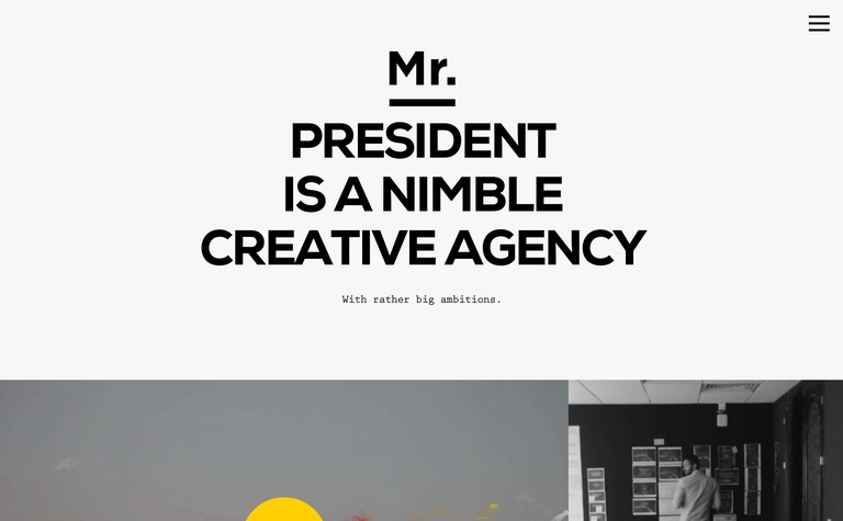 Web Design Inspiration - Mr. President