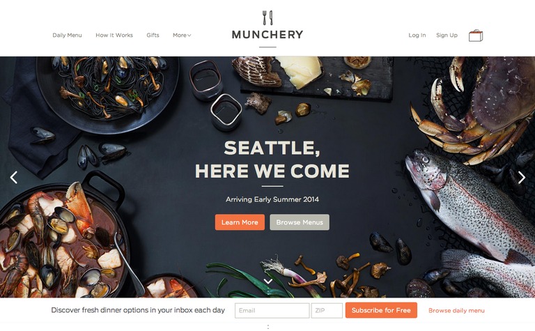 Web Design Inspiration - Munchery