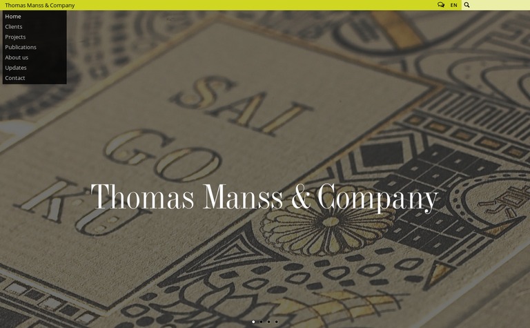 Web Design Inspiration - Thomas Manss & Company