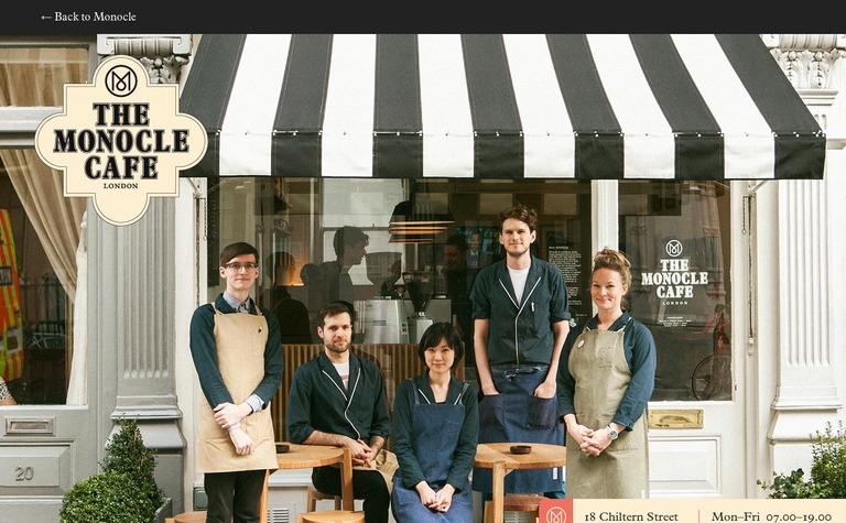 Web Design Inspiration - Monocle Café