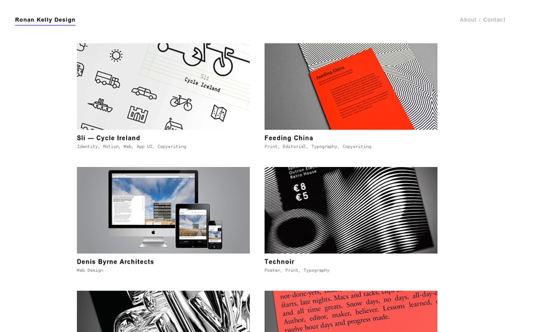 Web Design Inspiration - Ronan Kelly Design