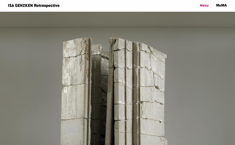 Web Design Inspiration - MoMA Isa Genzken: Retrospective