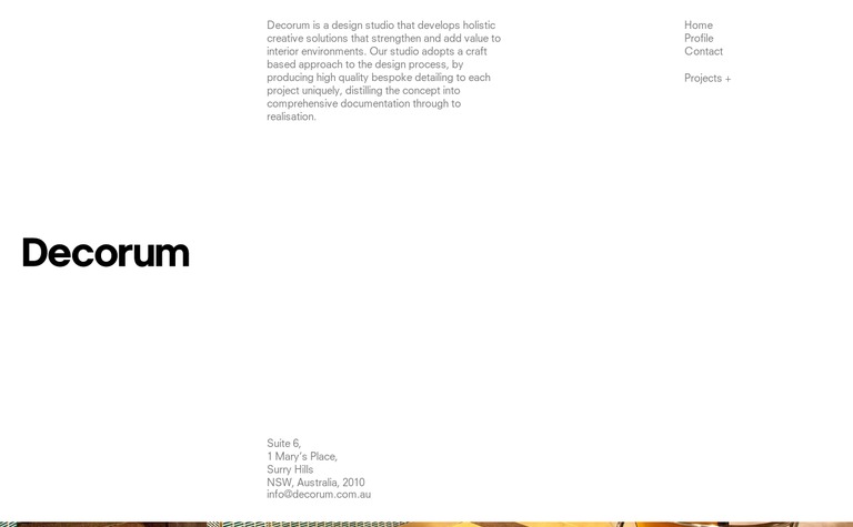 Web Design Inspiration - Decorum