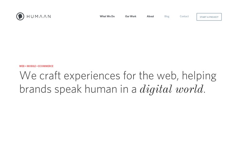 Web Design Inspiration - Humaan