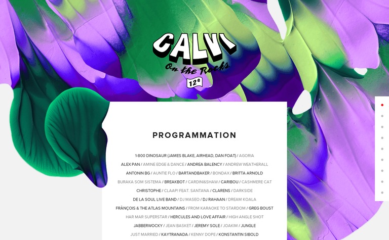 Web Design Inspiration - Calvi on the Rocks