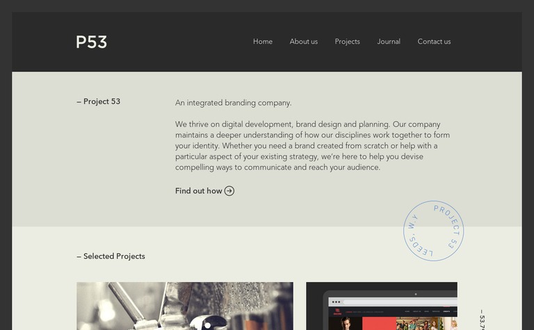 Web Design Inspiration - Project 53
