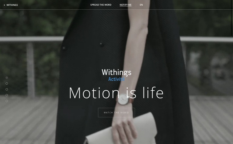 Web Design Inspiration - Withings Activité
