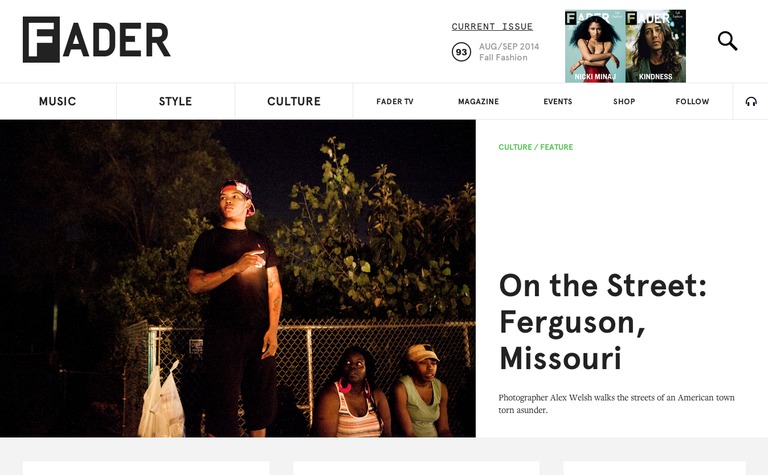 Web Design Inspiration - The Fader