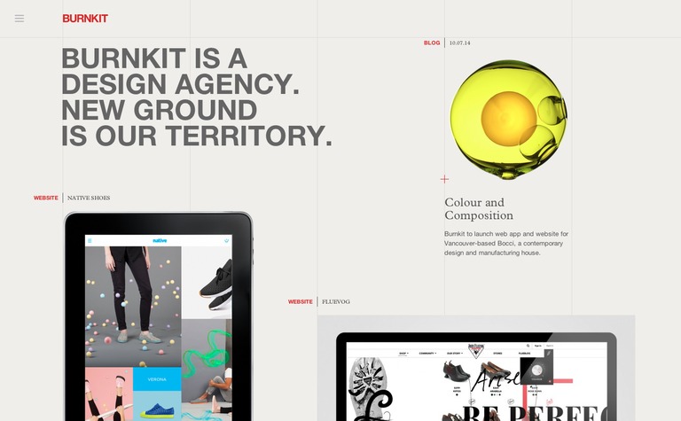 Web Design Inspiration - Burnkit