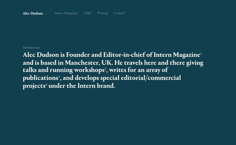 Web Design Inspiration - Alec Dudson