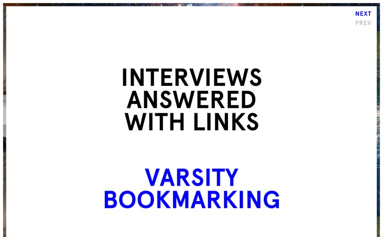 Web Design Inspiration - Varsity Bookmarking