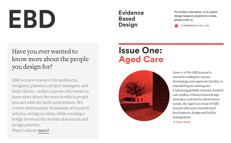 Web Design Inspiration - Evidence Based Design Journal