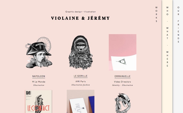 Web Design Inspiration - Violaine & Jérémy