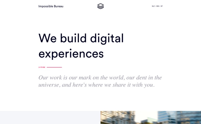 Web Design Inspiration - Impossible Bureau
