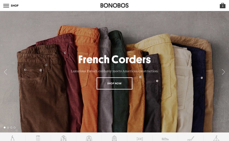 Web Design Inspiration - Bonobos