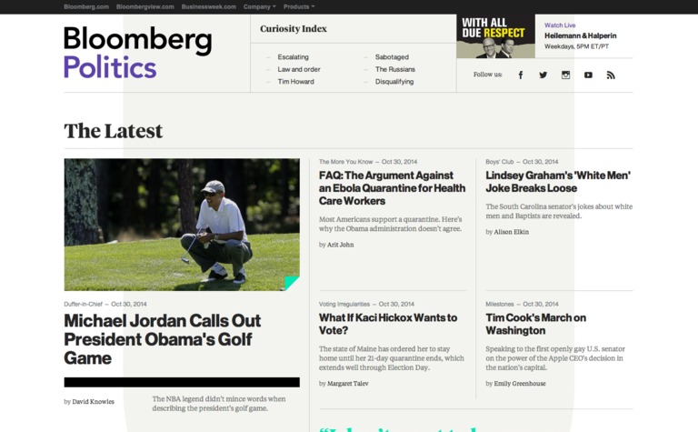 Web Design Inspiration - Bloomberg Politics