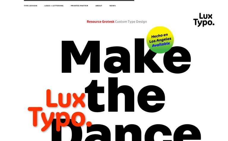 Web Design Inspiration - LuxTypo