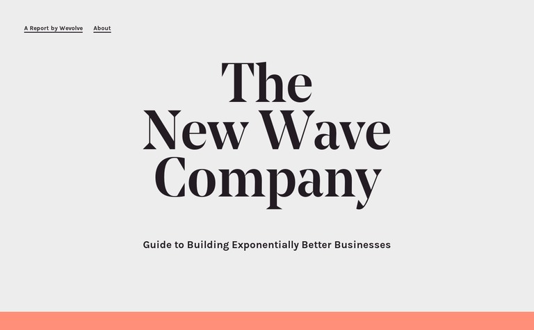 Web Design Inspiration - The New Wave Company