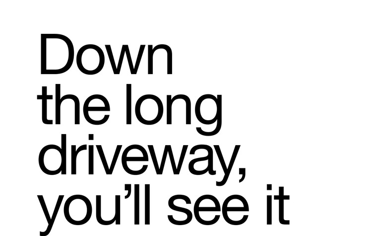 Web Design Inspiration - Down the long driveway, you’ll see it