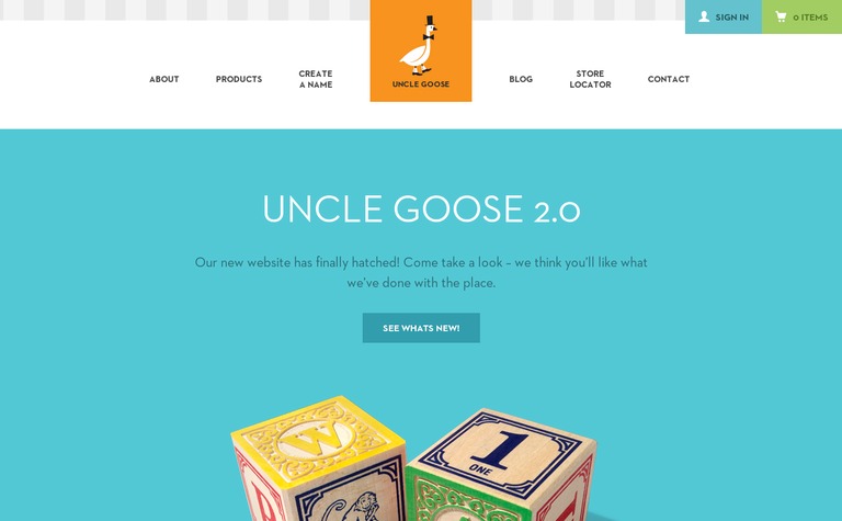 Web Design Inspiration - Uncle Goose