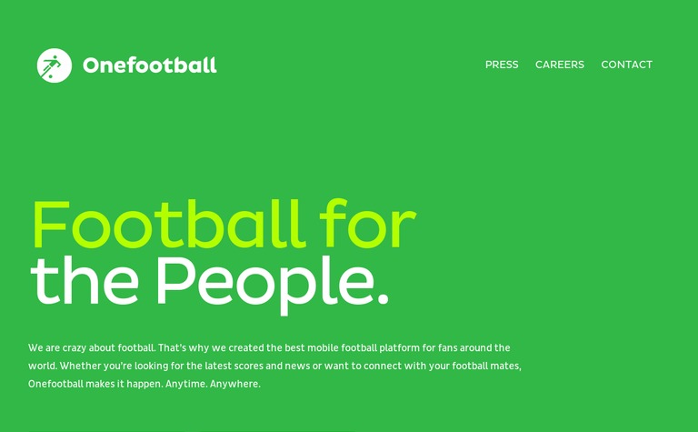 Web Design Inspiration - Onefootball