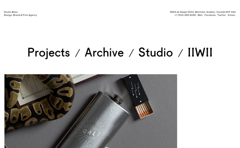 Web Design Inspiration - Studio Beau