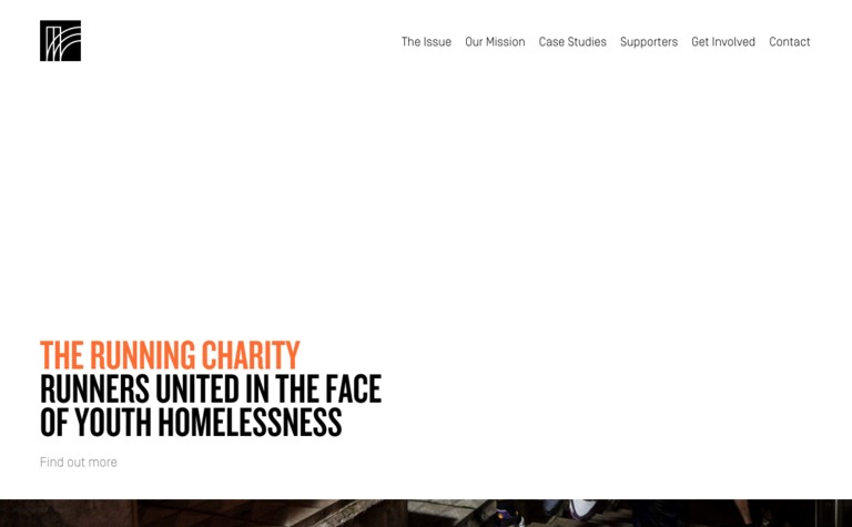 Web Design Inspiration - The Running Charity