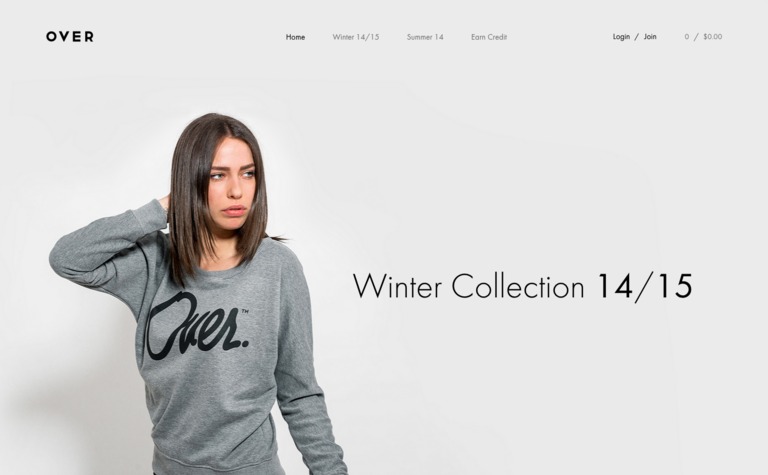 Web Design Inspiration - Over Clothing