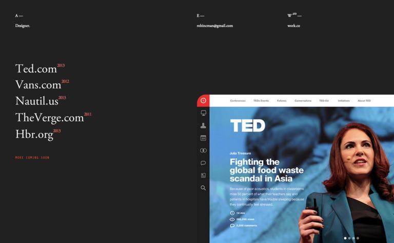 Web Design Inspiration - Robin Man