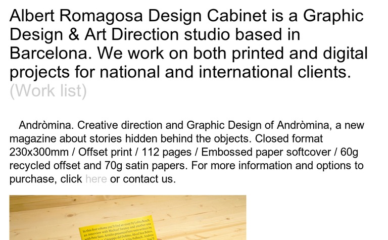 Web Design Inspiration - Albert Romagosa Design Cabinet