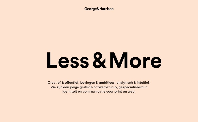 Web Design Inspiration - George & Harrison