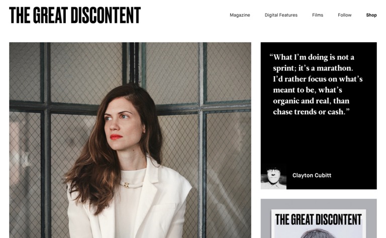 Web Design Inspiration - The Great Discontent