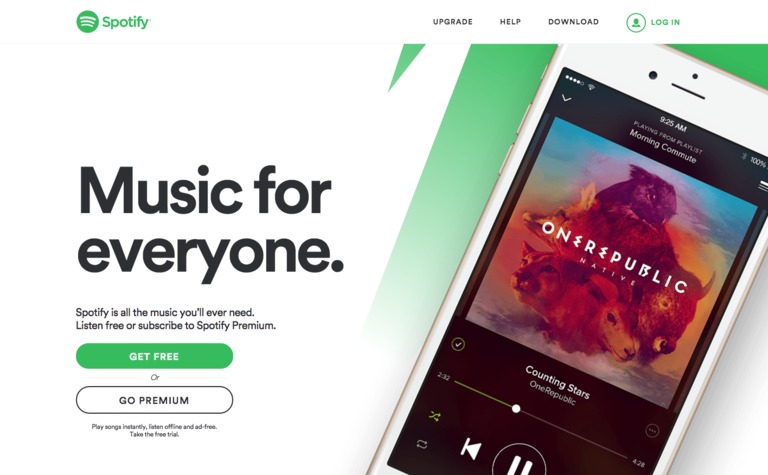 Web Design Inspiration - Spotify