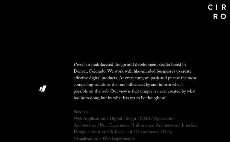 Web Design Inspiration - Cirro