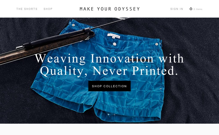 Web Design Inspiration - Make Your Odyssey