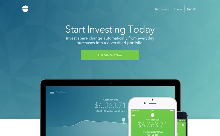 Web Design Inspiration - Acorns