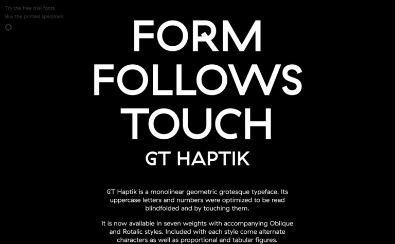 Web Design Inspiration - GT Haptik