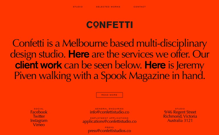 Web Design Inspiration - Confetti Studio
