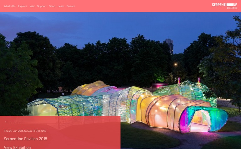 Web Design Inspiration - Serpentine Galleries