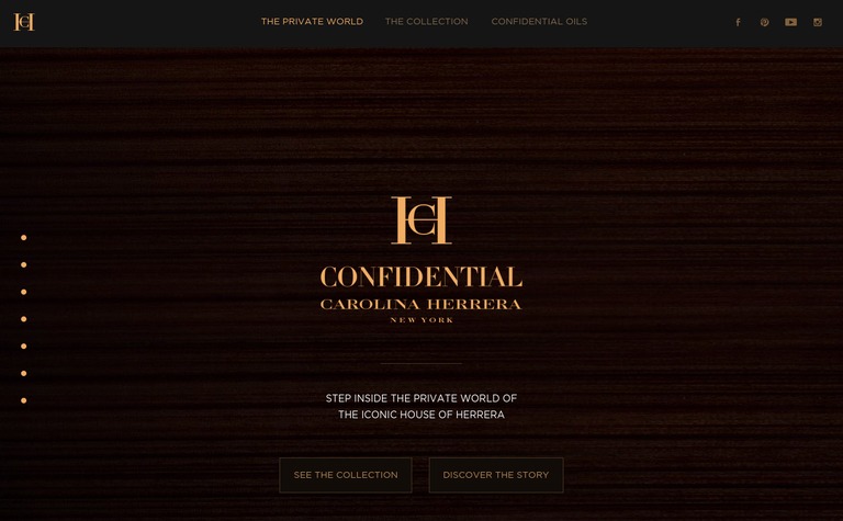 Web Design Inspiration - Carolina Herrera Confidential