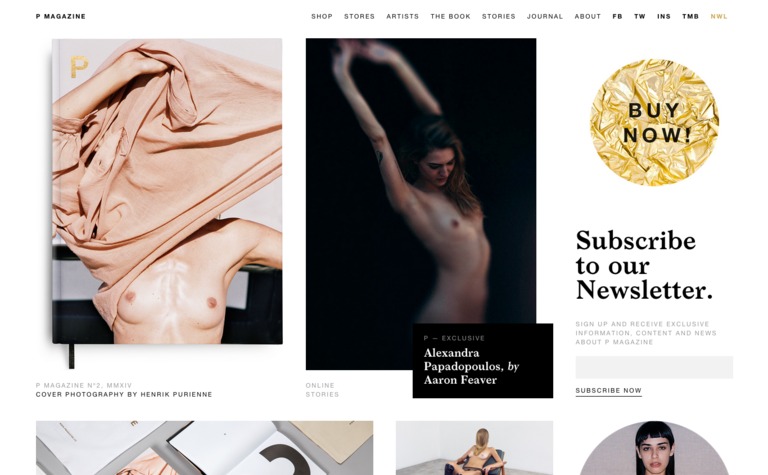 Web Design Inspiration - P Magazine