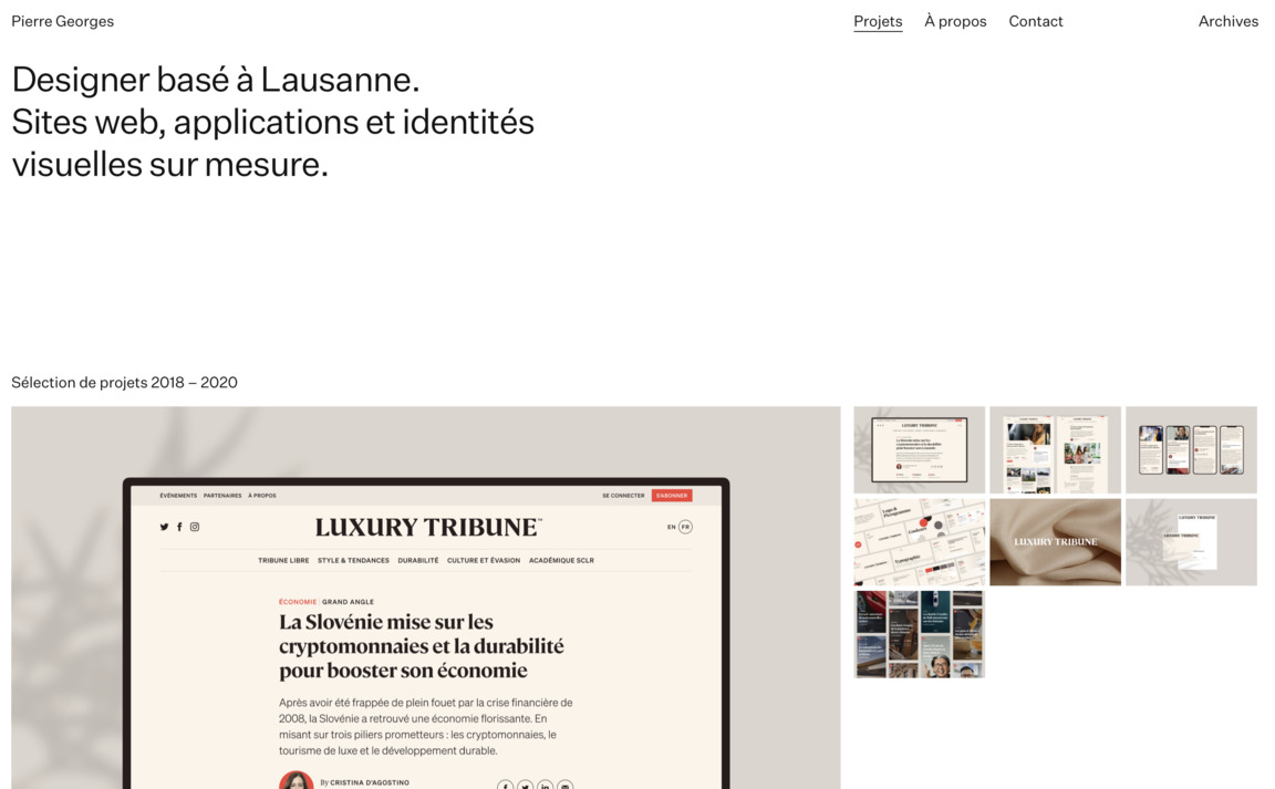 Web Design Inspiration - Pierre Georges