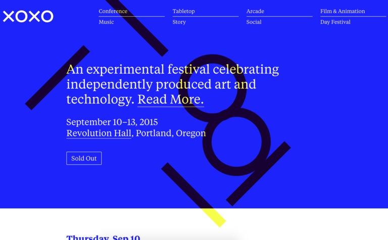 Web Design Inspiration - XOXO 2015