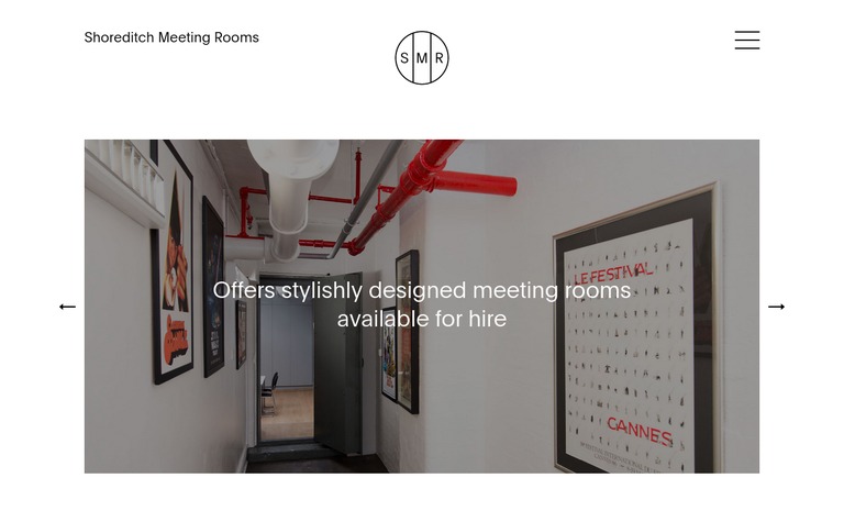 Web Design Inspiration - Shoreditch Meeting Rooms