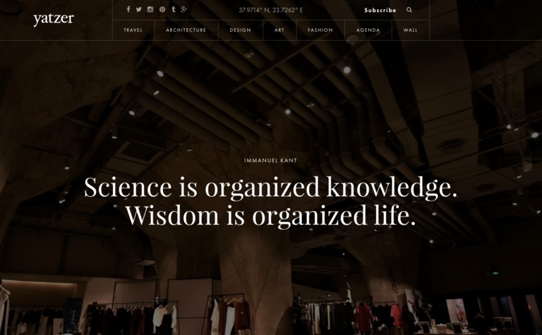 Web Design Inspiration - Yatzer