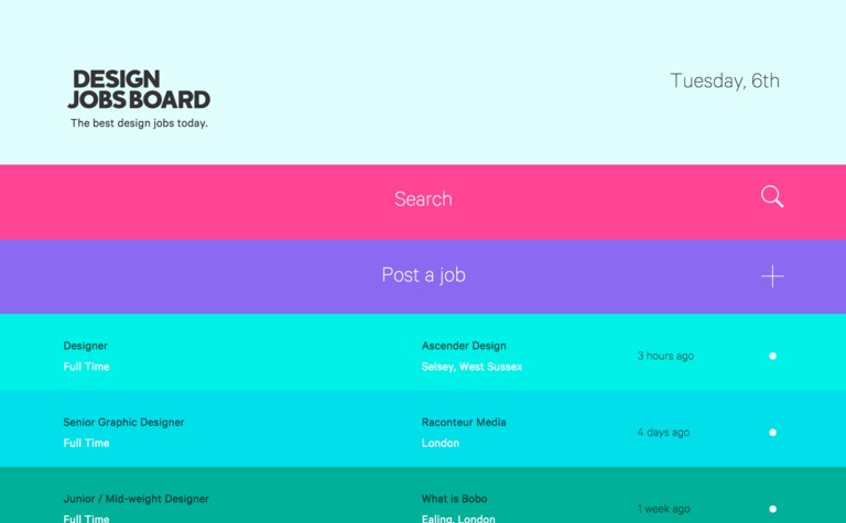 Web Design Inspiration - Design Jobs Board