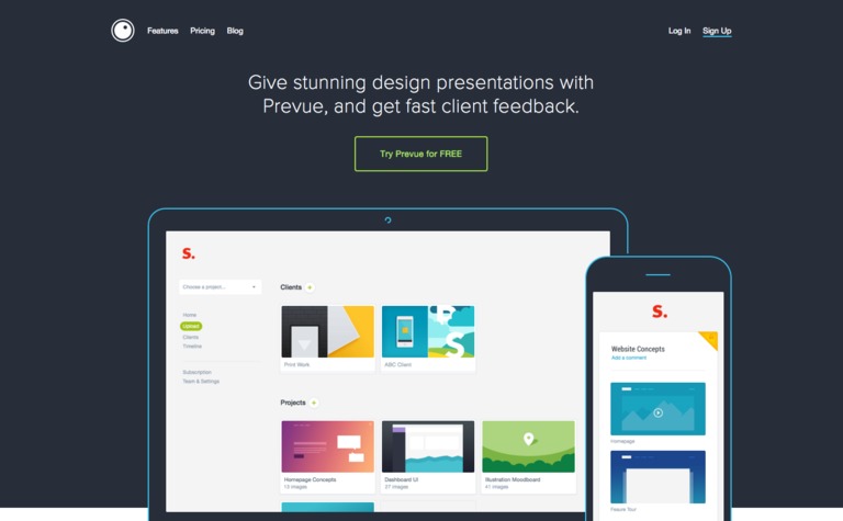 Web Design Inspiration - Prevue.it