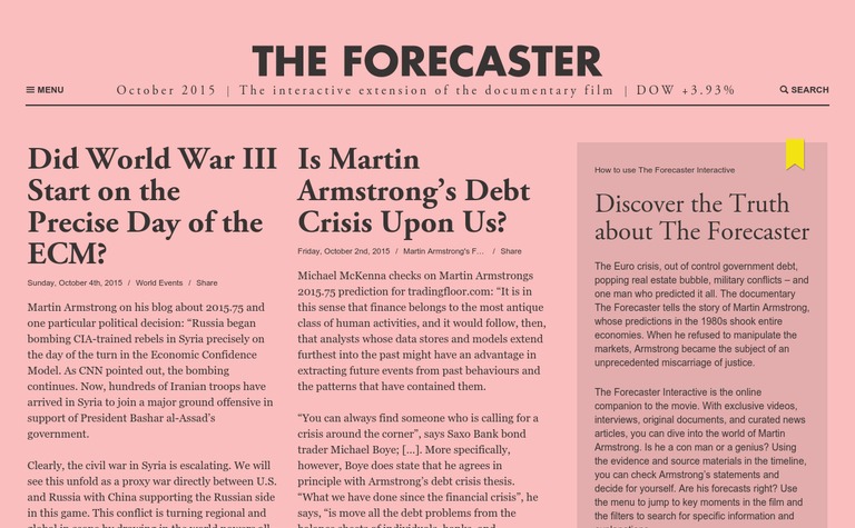 Web Design Inspiration - The Forecaster