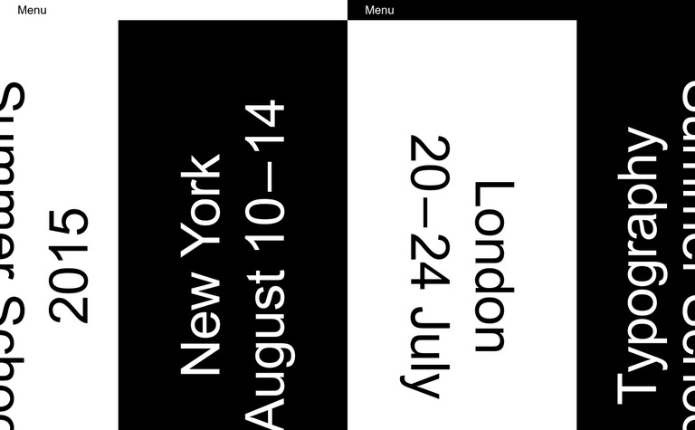 Web Design Inspiration - Typography Summer School 2015